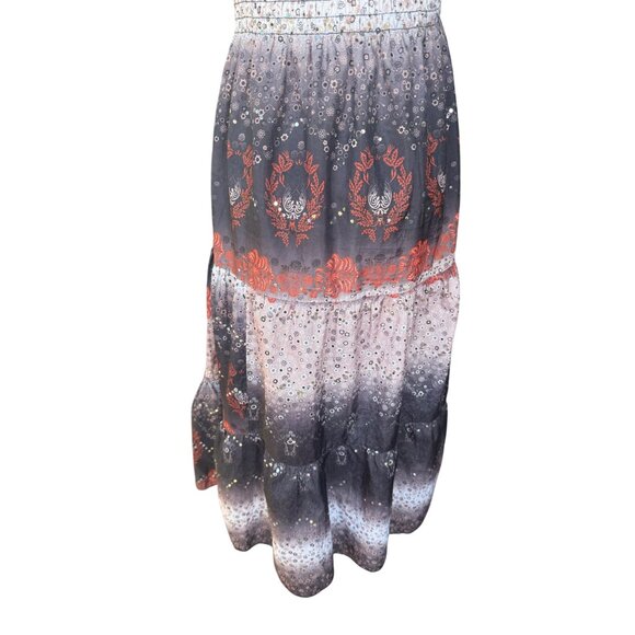 Vintage Ingear Y2K‎ Boho Strapless Midi Dress L Dark Fairy Ren Faire Gypsy - Picture 7 of 9